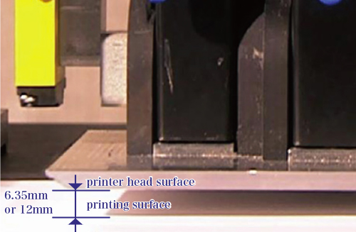 Photograph from the printer head to the printing surface